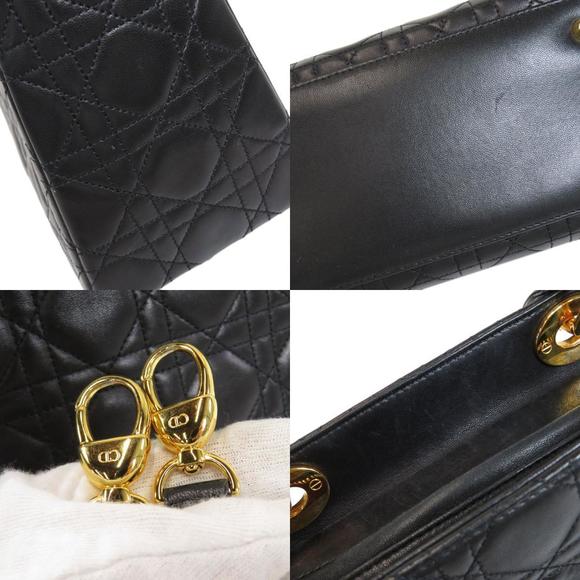 Christian Dior 2way Handbag Lambskin Black - Picture 6 of 9